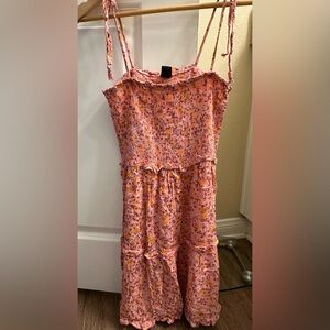 Wild Fable Pink Floral Smocked dress